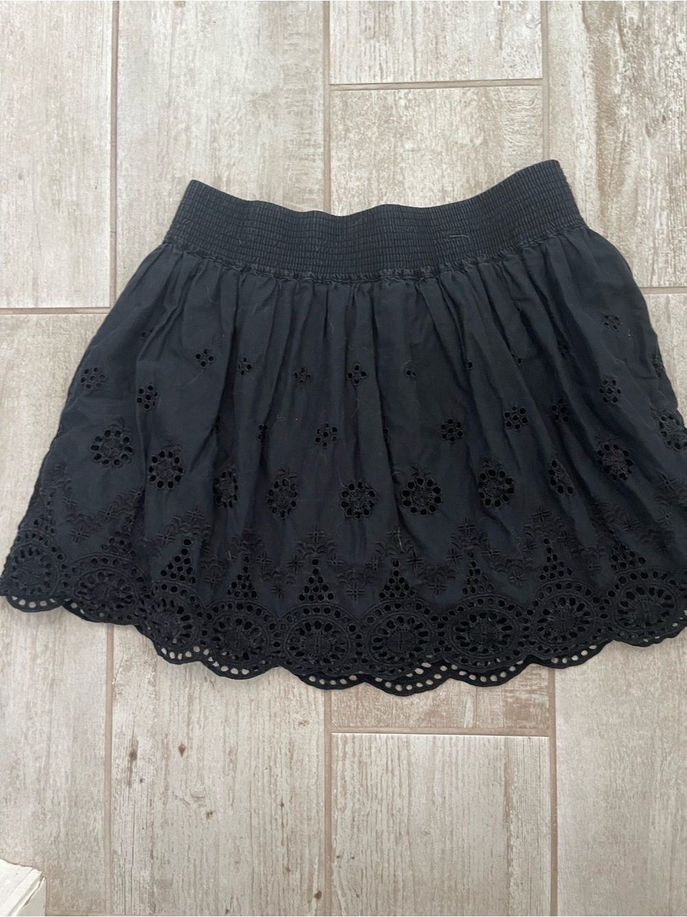 Black Eyelet skirt